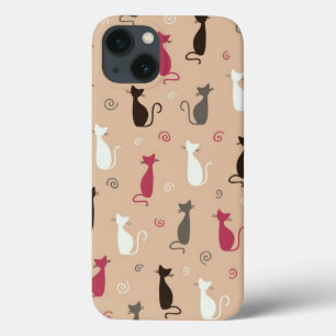 katten Patroon Roze iPhone 13 Hoesje