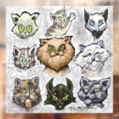 Katten Raamsticker (Vel 2)