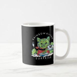 Katten Rainbow Kitten Surprise Cute Eat Retro Anim Koffiemok