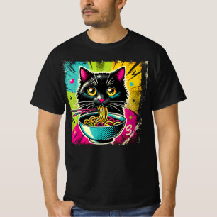 Katten Ramen Noedel Japans Anime Manga Ramen Kawai T-shirt
