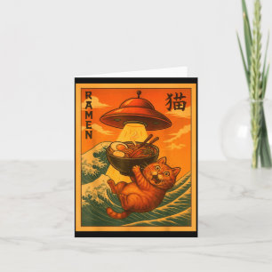 Katten Ramen Ufo Grappige Japanse Anime Mannen Vro Kaart