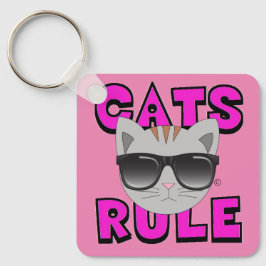 Katten Regel zonnebrillen Kat Sleutelhanger