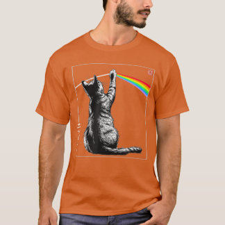 Katten Regenboog Prisma Japans Kunst Licht Spectru T-shirt