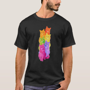 Katten Regenboog Vlag Gay Pride Lgbt Kitten T-shirt