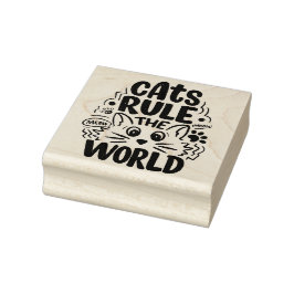 Katten Regeren de Wereld Rubberstempel Rubberstempel