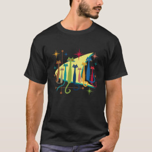 Katten Retro Mid Century Modern Look 50s 60s T-shirt