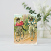Katten Riding Bikes Briefkaart (Staand voorkant)