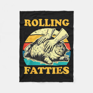 Katten rollen vetrollen Grappig voor mannen vrouwe Fleece Deken