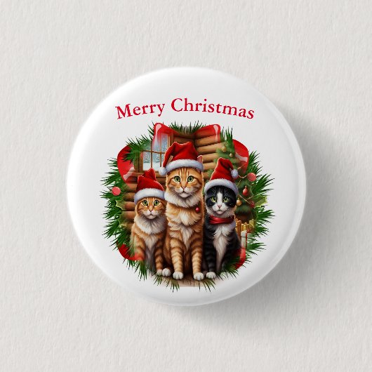 Katten Ronde Button 3,2 Cm (Voorkant)