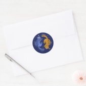 Katten Ronde Sticker (Envelop)