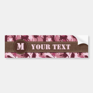 Katten Roze Camouflage Bumpersticker
