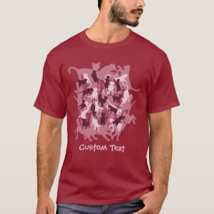 Katten Roze Camouflage T-shirt