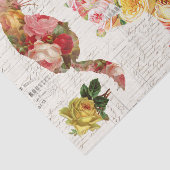 Katten  roze gele rozen Frans Weefsel Tissuepapier (Detail)