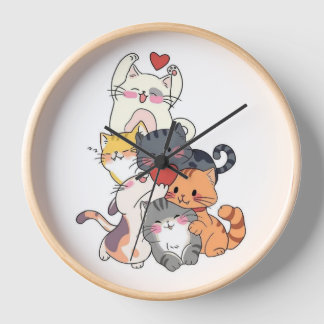 Katten Samen Wandklok