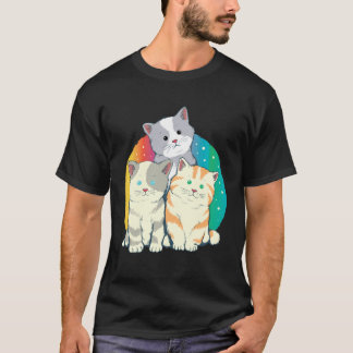 Katten Schattige Kittens Lieve Huisdieren Mooie Di T-shirt