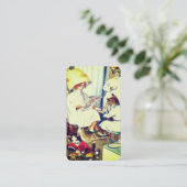 katten schoonheidssalon visitekaartje (Staand voorkant)