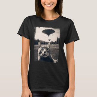 Katten Selfie Alien Invasie Meme Grappige Kitten S T-shirt