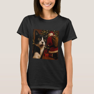 Katten Selfie Sinterklaas Kerst Sfeer T-shirt