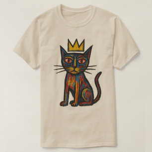 katten shirt, kat kunst shirt, kattenliefhebber sh t-shirt
