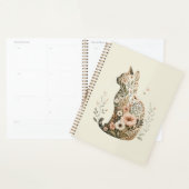 Katten Silhouet Bloem Boho Wilde Bloem Planner (Display)