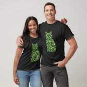 Katten Silhouet Klaver St. Patrick's Day Kitten T-shirt (Unisex)