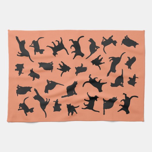 Katten Silhouet Theedoek (Horizontaal)