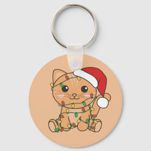 Katten Sleutelhanger met kerstwinterdieren