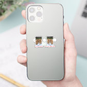 Katten Sneeuwbal, Afbeelding Namen Tekst, Aanpasse Sticker (Telefoon)