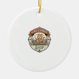 Katten Snoep Winkel Katten Snoep Winkel Katten Vin Keramisch Ornament