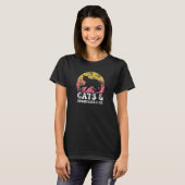 Katten Snowboarding  Retro Hobby T-shirt (Voorkant volledig)