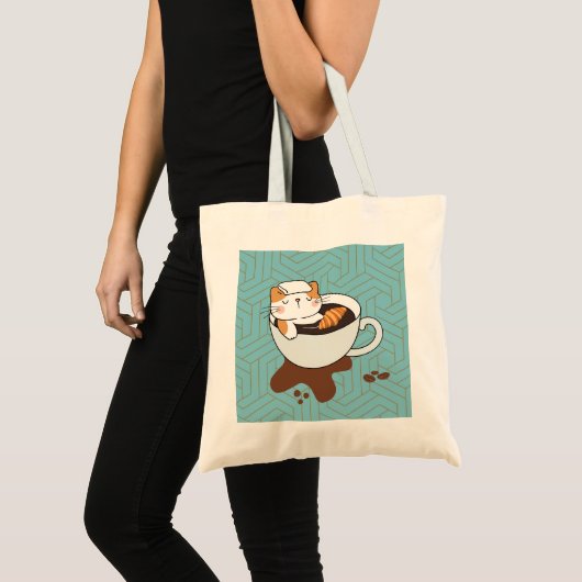 Katten Spa met Koffie Tote Bag (Voorkant (product))