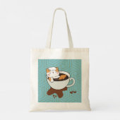 Katten Spa met Koffie Tote Bag (Achterkant)