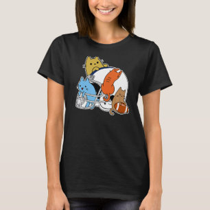 Katten speelgoed-Amerikaans football en helm T-shirt