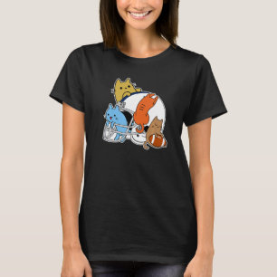 Katten speelgoed-Amerikaans football en helm T-shirt