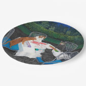 Katten spelen mahjong papier Bord (Gekanteld)