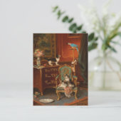 Katten spelen met een papegaai | Jules Le Roy Briefkaart (Staand voorkant)