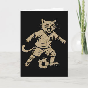 Katten spelen voetbal kaart