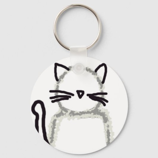 Katten spook avatar sleutelhanger (Voorkant)