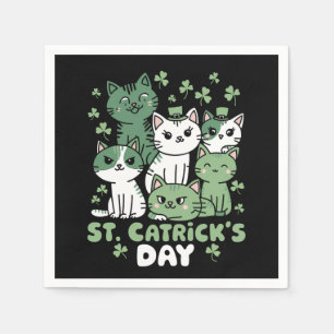 Katten St. Patrick's Dag Grappige Catrick's Dag Servet