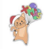 Katten Sticker met winterwinterwinterkatten (Voorkant)