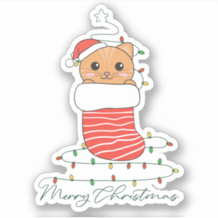 Katten Sticker met winterwinterwinterkatten