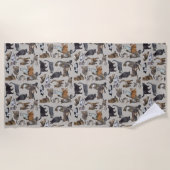 Katten 😺 strandlaken (Voorkant)