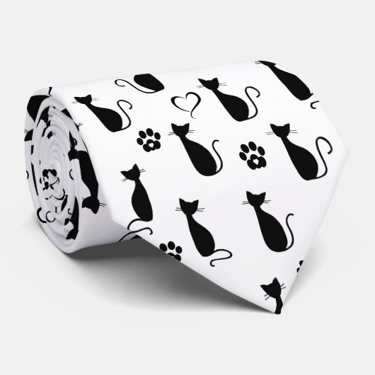 Katten Stropdas (Opgerold)