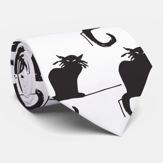 Katten Stropdas (Opgerold)