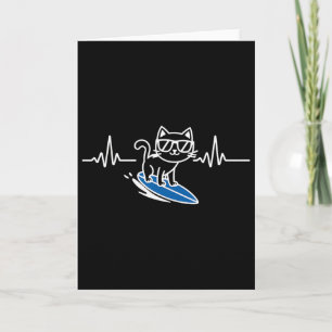 Katten surfen Grappige surfer Surfplank Surfen Kaart