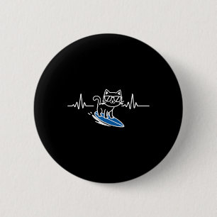 Katten surfen Grappige surfer Surfplank Surfen Ronde Button 5,7 Cm