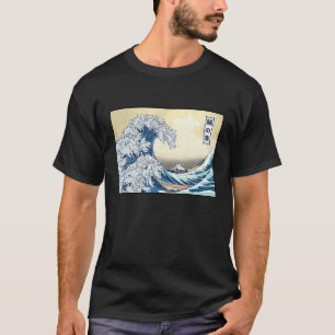 Katten surfen op de Japanse Grote Golf van Kanagaw T-shirt
