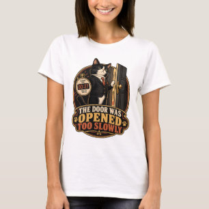Katten T-shirt - De deur ging te langzaam open