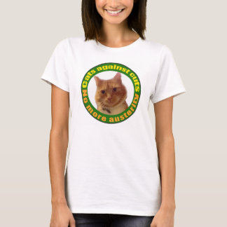 Katten tegen delen t-shirt