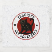 Katten Tegen Fascisten Bier Etiket (Enkel label)